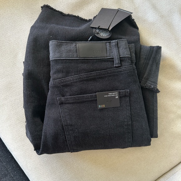 Rails The Getty Wide Leg in Ash Black - Picture 1 of 2